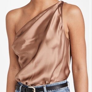 Cami NYC One-Shoulder Satin Bodysuit